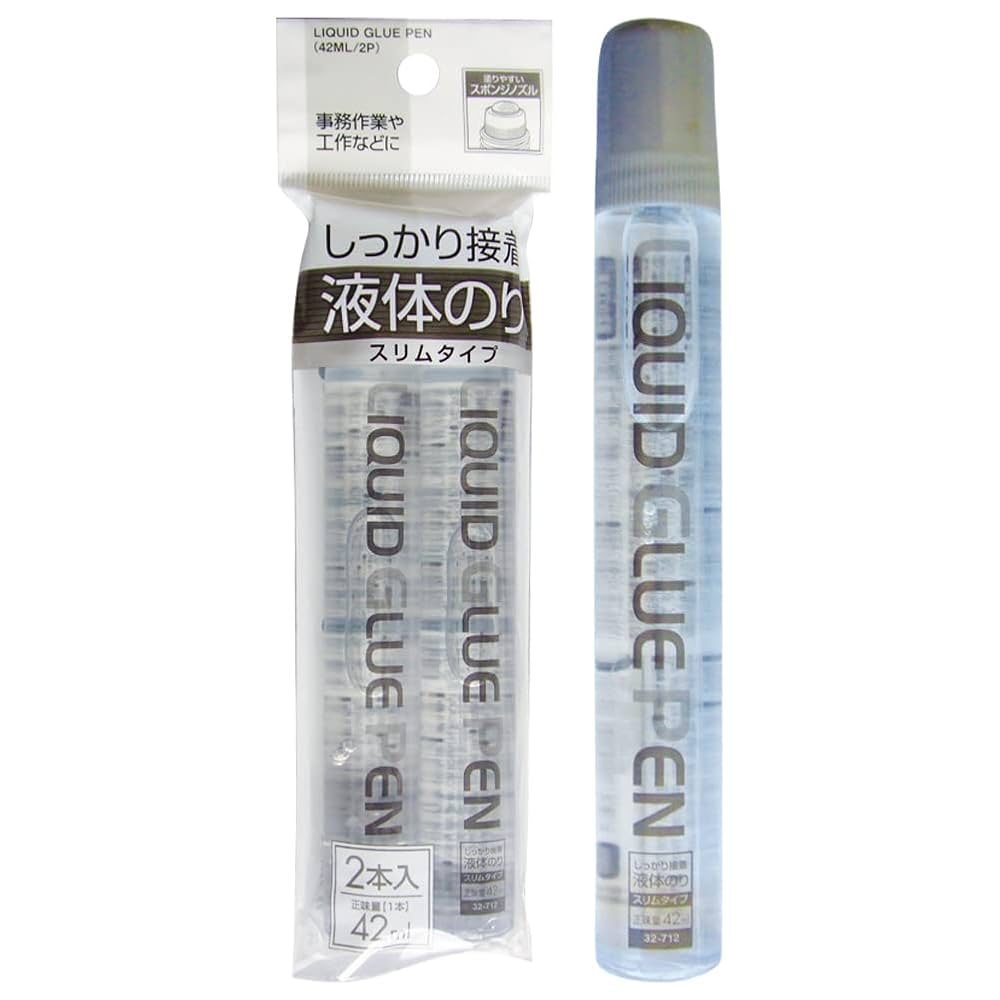 Amazon | しっかり接着!液体のりスリムタイプ 42ml 2本入 32-712